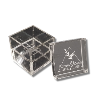 Ring Box Perspex Cube