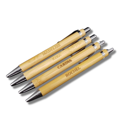 Custom Engraved Bamboo Pens