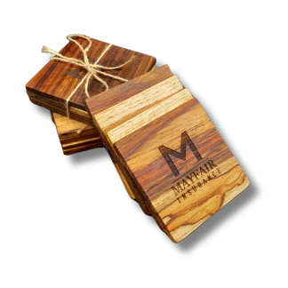 Hardwood Coaster Set