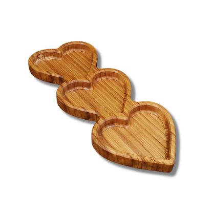 Hardwood Heart Shaped Serving Tray