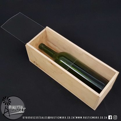 Birch Ply Wine Box Perspex Lid