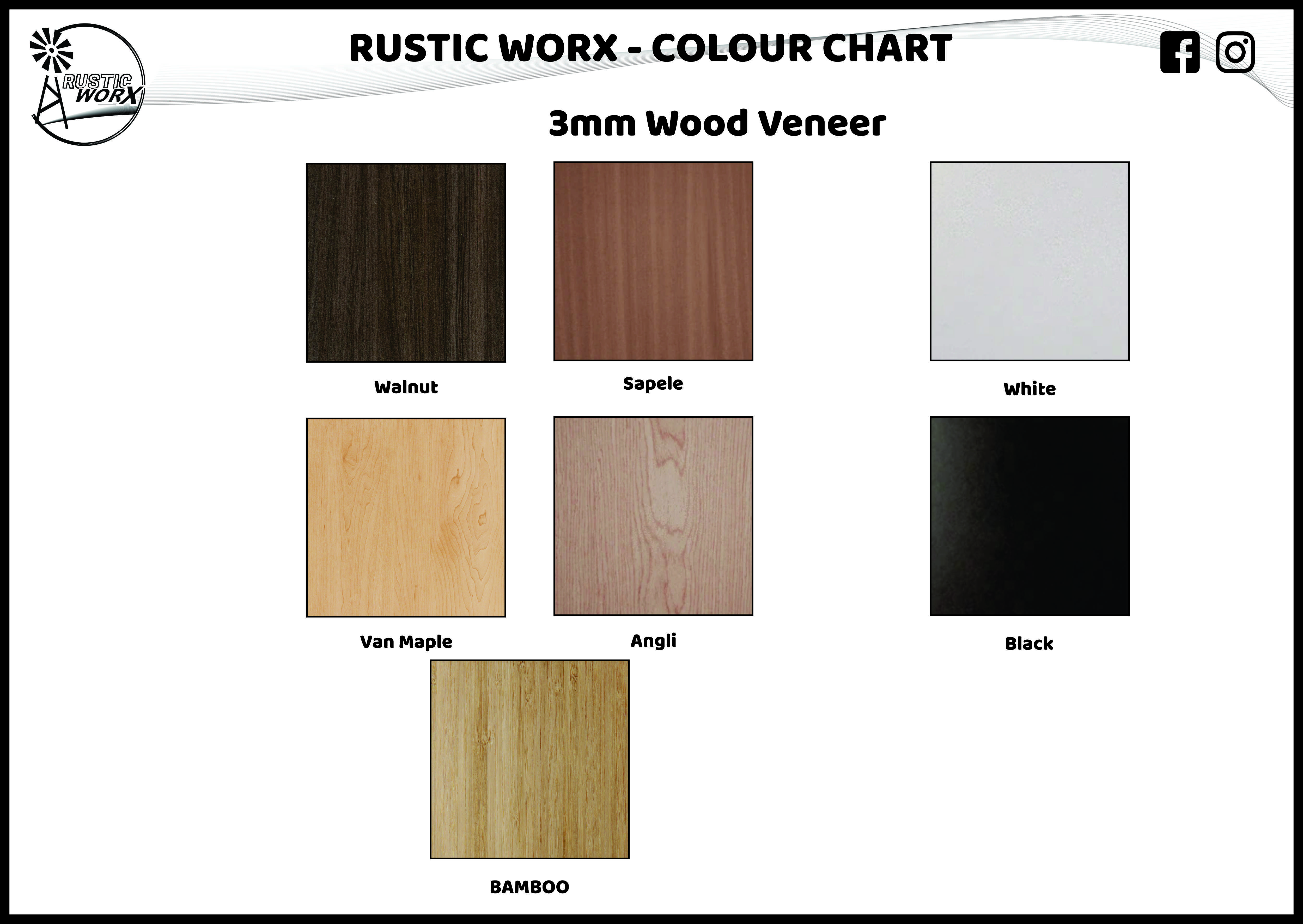 Colour Chart Wood 2023